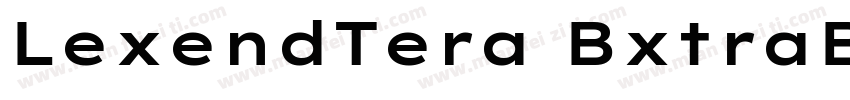 LexendTera BxtraBold字体转换